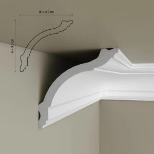 Cornisa decorativa din polimer rigid pentru tavan C17 - 9.3x9.5x200