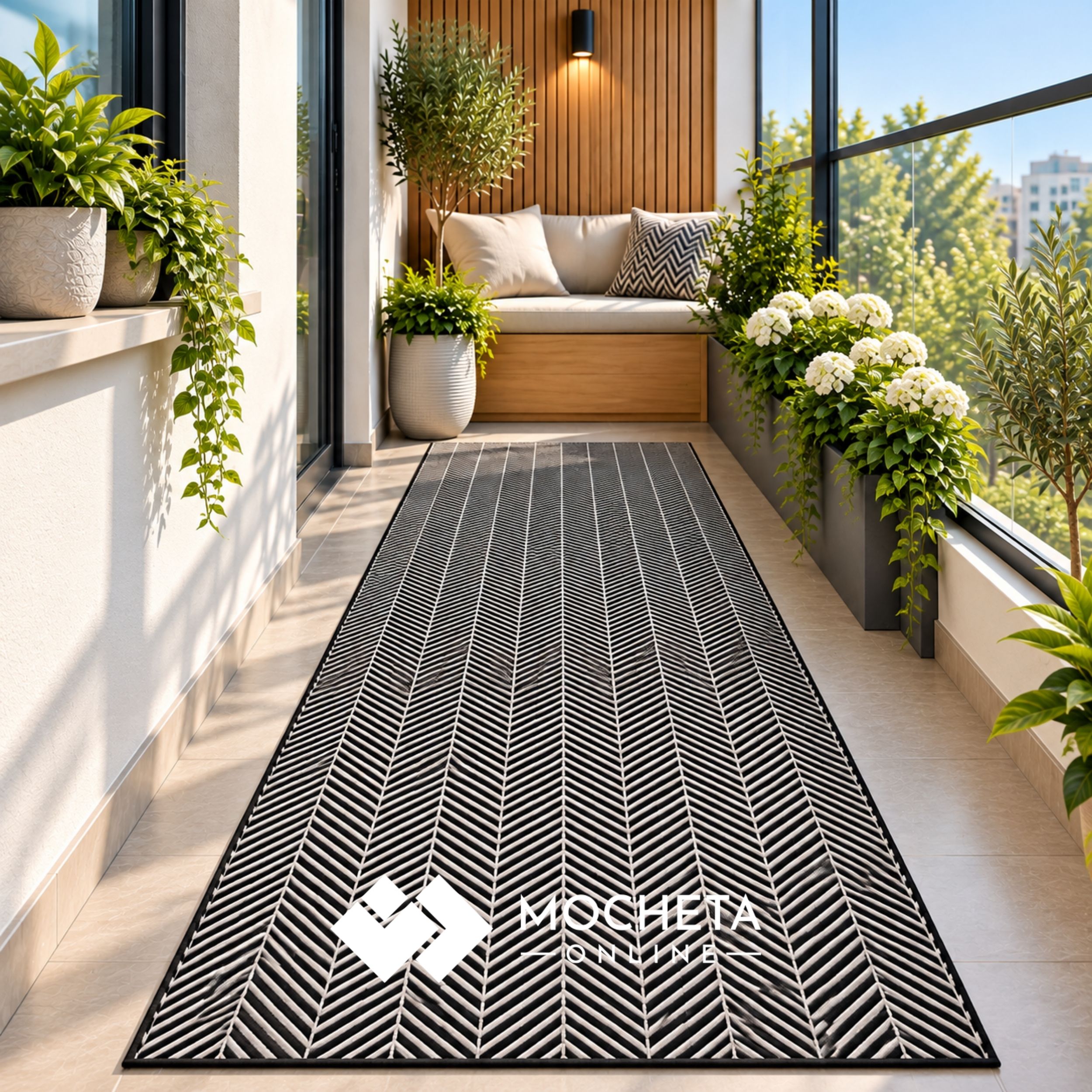 Mocheta Chevron balcon 60 x 250